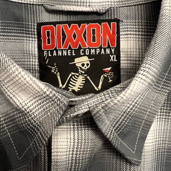 DIXXON Men's Black and White Plaid Shirt - Picture 3 of 3